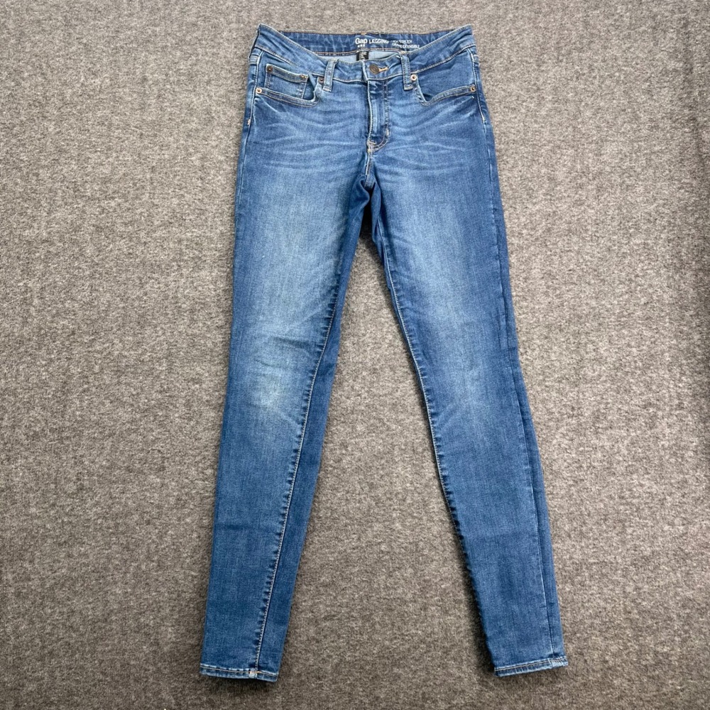 Gap Legging Jeans Womens 2/26R Medium Wash High Stretch Skinny Denim Blue